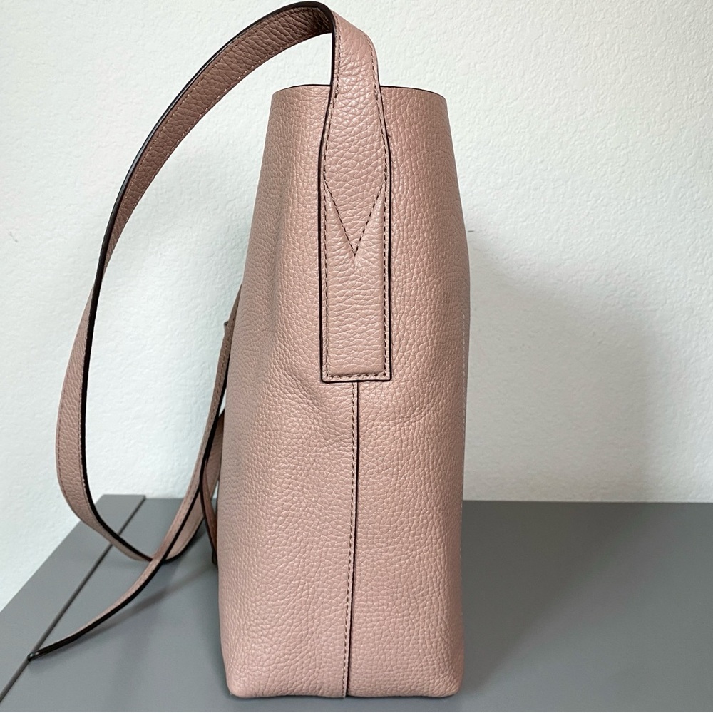 Michael Kors Blush Baby Pink Leather Messenger Tote Crossbody Bag - Picture 4 of 13